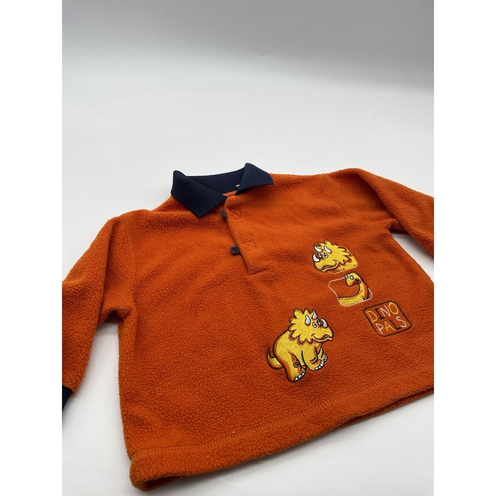 Kids Vintage Bugle Boy Kids Fleece Pullover,‎ Youth Size 18 Mo Dino Orange